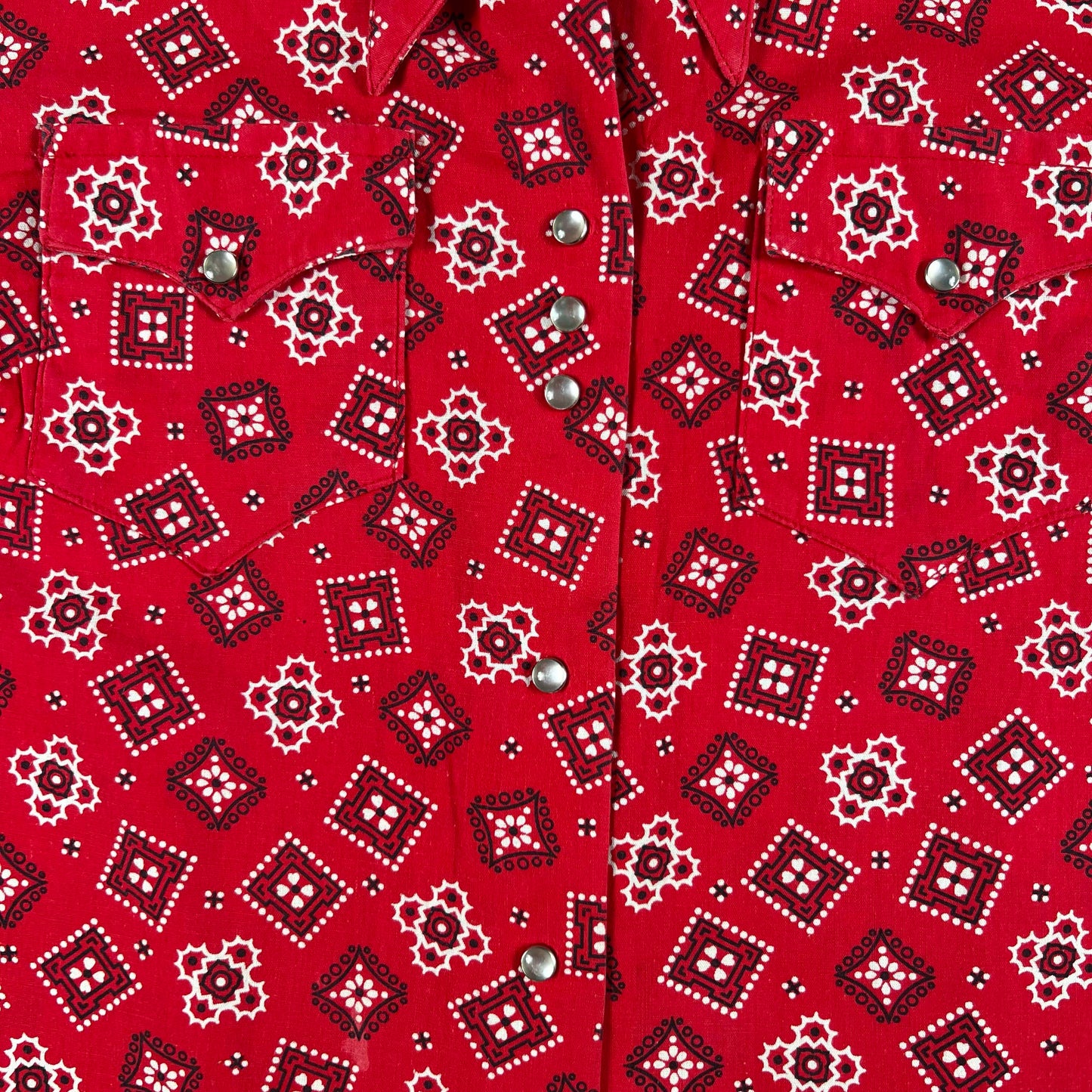 50s H-Bar-C Red Bandana Shirt- S