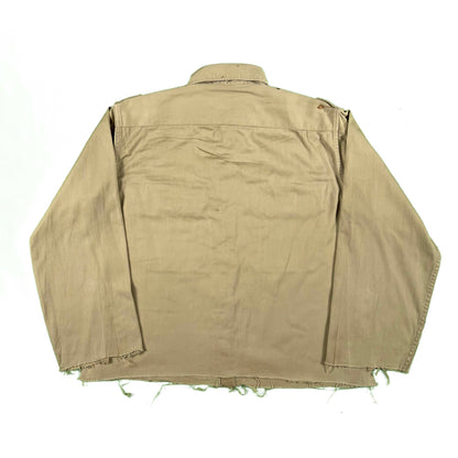 50s Cropped Army Officers 3/4 Sleeve Shirt- L