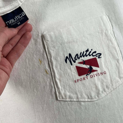 90s The Most Dangerous Sharks in the Ocean Nautica Tee- M