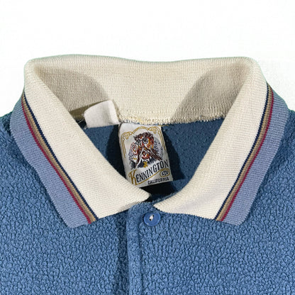 70s Terry Cloth Ringer Polo Shirt - M
