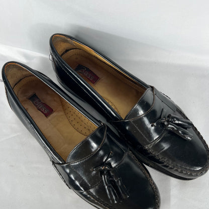 90s G.H. Bass Black Leather Tassel Loafers- M's 10, W's 11.5