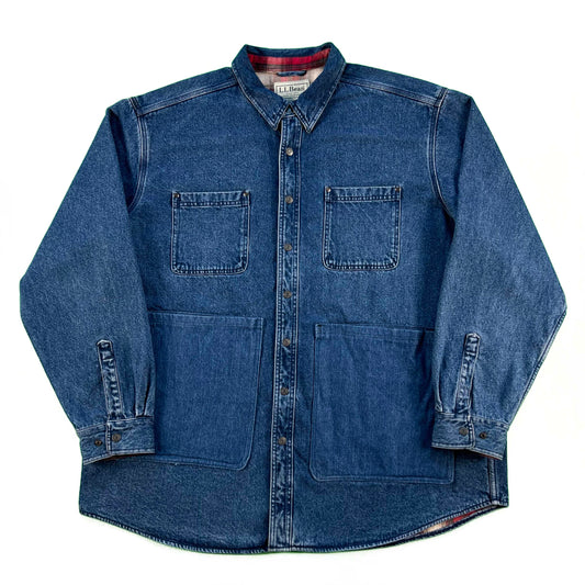 00s L.L. Bean Modified Denim Chore Coat- XXL