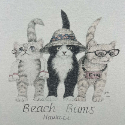 90s Beach Bums Hawaii Cats Tee- M