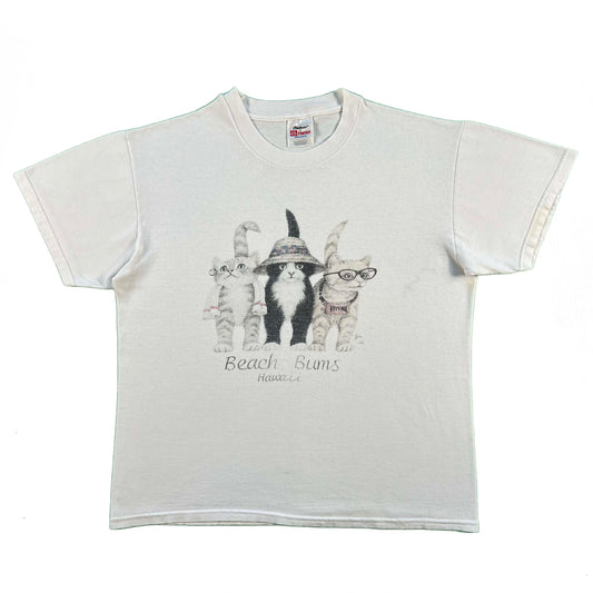 90s Beach Bums Hawaii Cats Tee- M