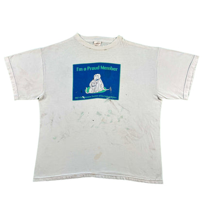 90s Proud Humane Society Member Painter's Tee- L