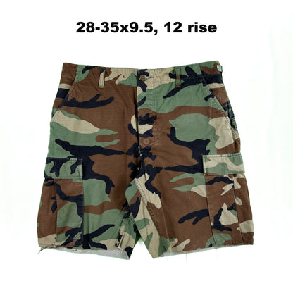 Vintage Chopped Camo Baggy Shorts- SELECT PAIR