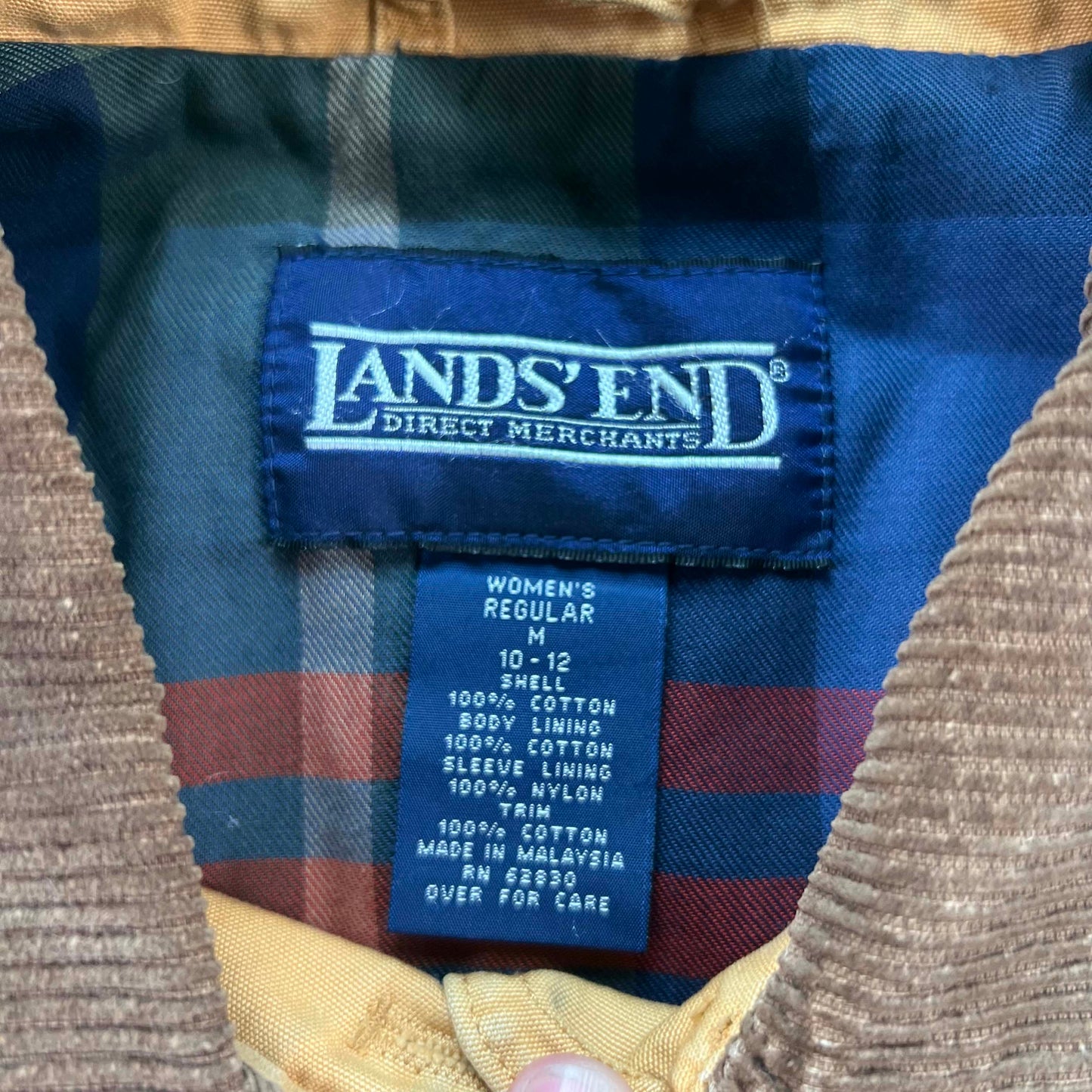 00s Lands' End Flannel Lined Barn Coat- S