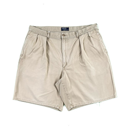 90s Polo RL Pleated Chino Shorts- 37x8.5