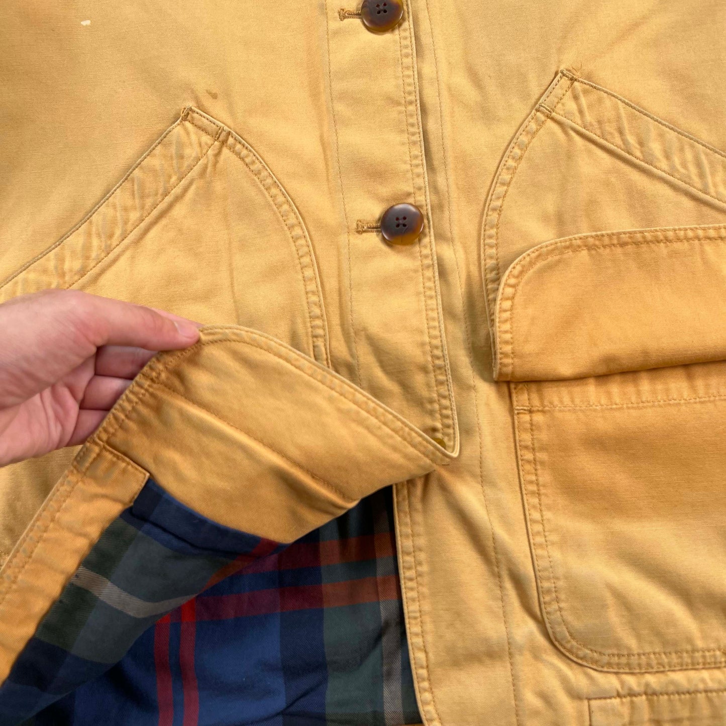 00s Lands' End Flannel Lined Barn Coat- S