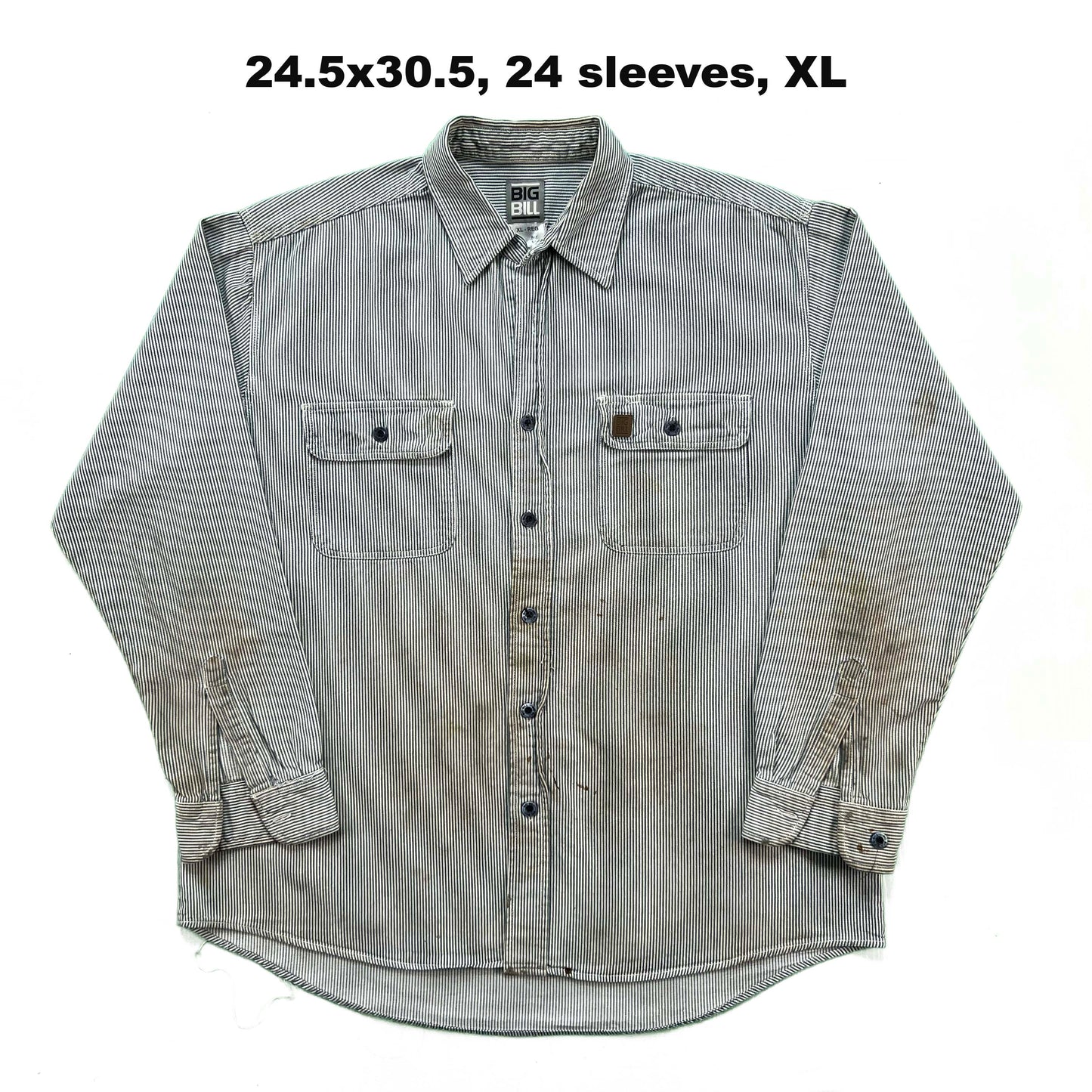 Vintage Hickory Stripe Button Up Work Shirts- SELECT SHIRT
