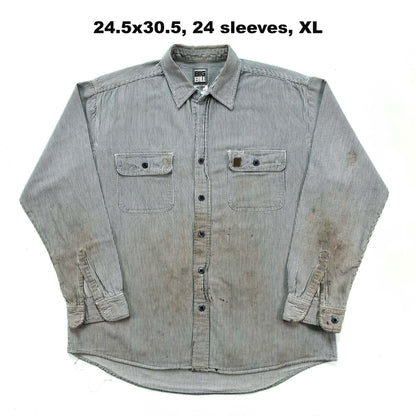Vintage Hickory Stripe Button Up Work Shirts- SELECT SHIRT