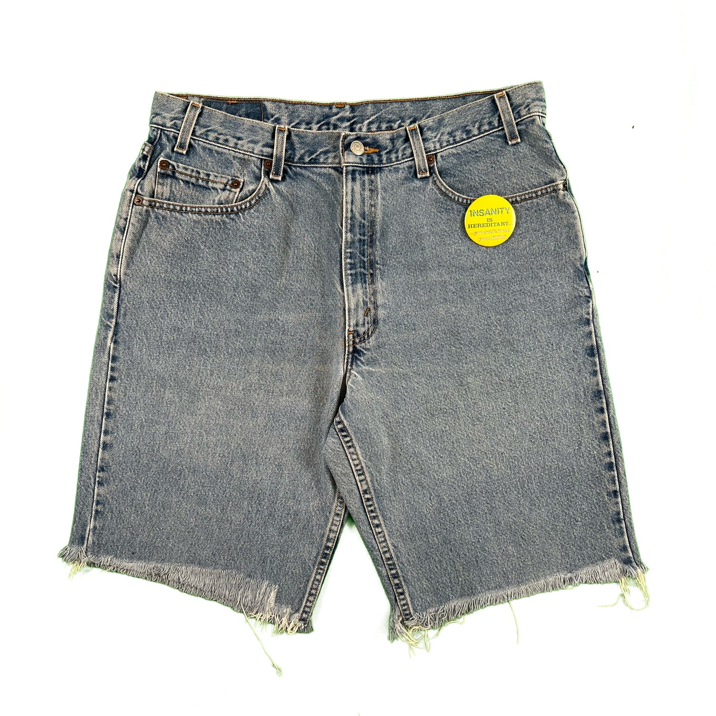 90s Cut Off Levi's Pin Denim Shorts- 34x11