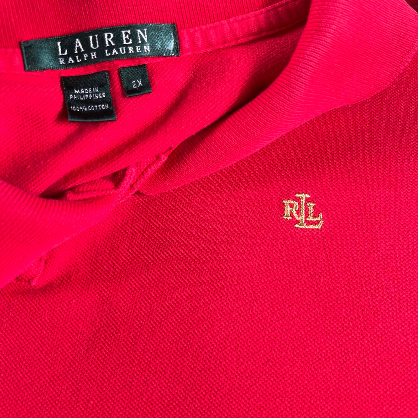 00s Lauren Ralph Lauren Boxy Polo Shirt- XL