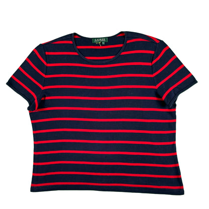 2000s Lauren Ralph Lauren Striped Tee- M