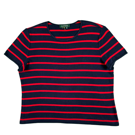2000s Lauren Ralph Lauren Striped Tee- M