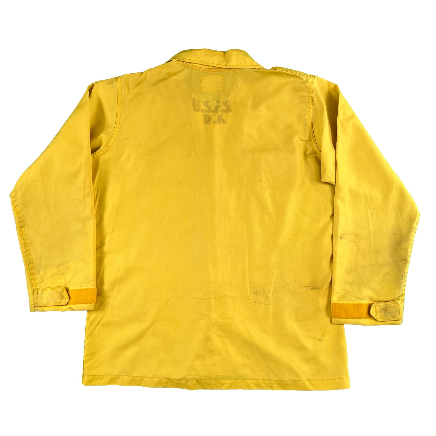 70s Yellow Stenciled USFS Smokejumper Shirt- L