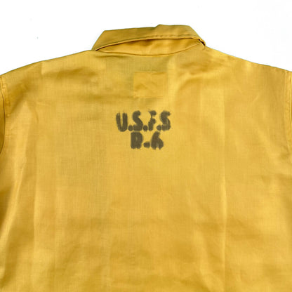 70s NOS Yellow Stenciled USFS Shirt- XL