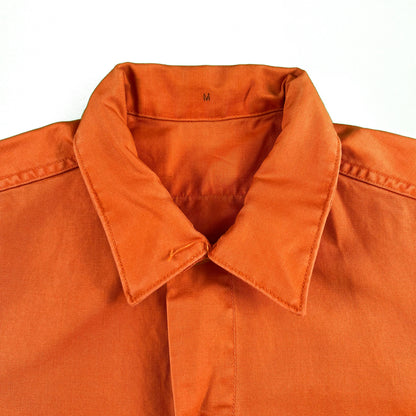 70s Orange Stenciled USFS Smoke Jumper Shirt- M