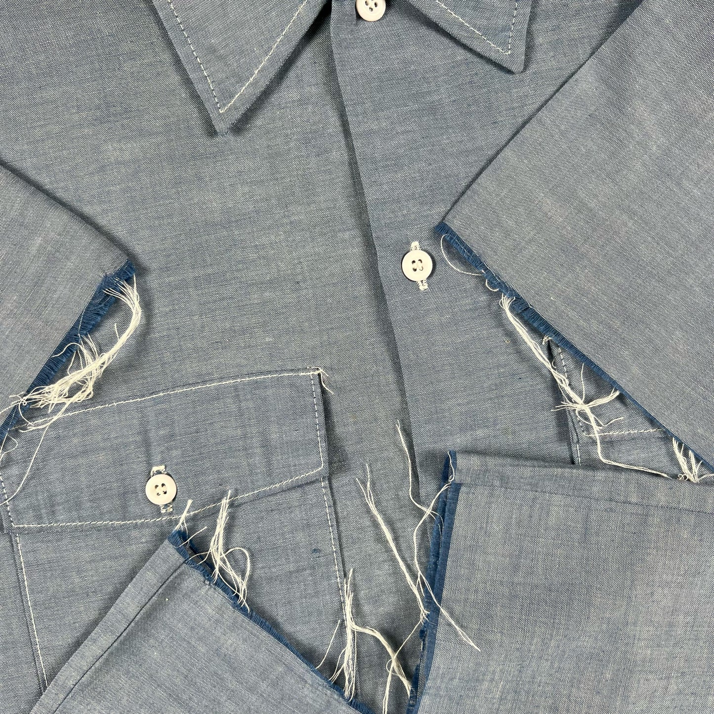 80s Cropped Dickies Chambray Shirt- XL