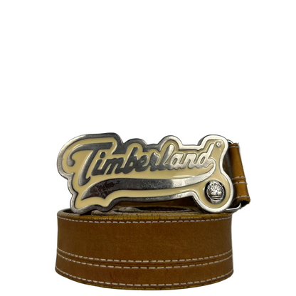 00s Timberland 'Butter' Leather Belt & Buckle- 36"-40"