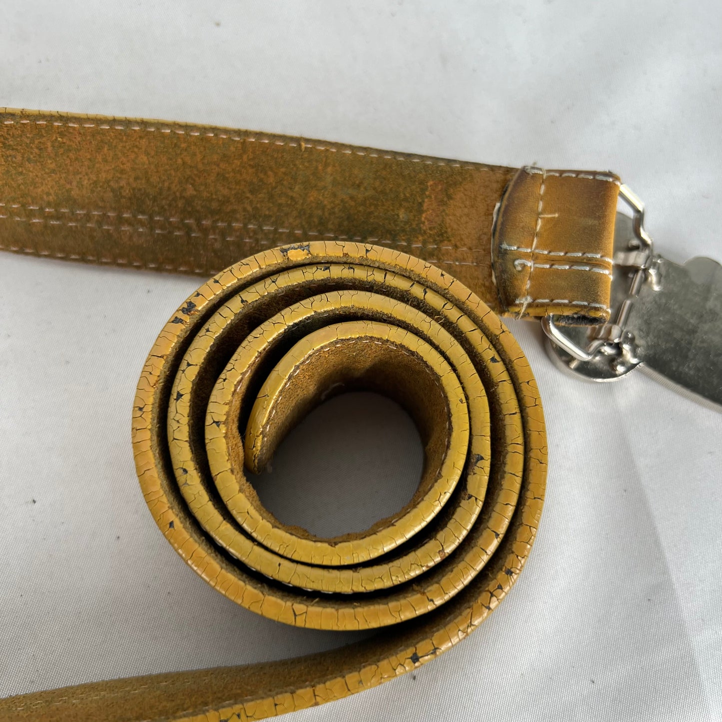 00s Timberland 'Butter' Leather Belt & Buckle- 36"-40"