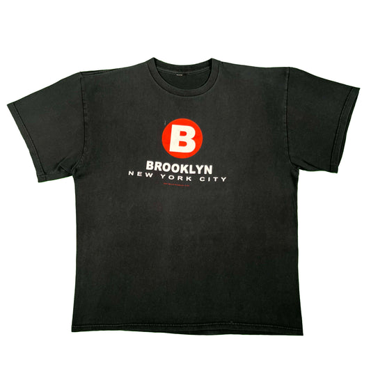 00s Sun Faded Black Brooklyn Tee- XL