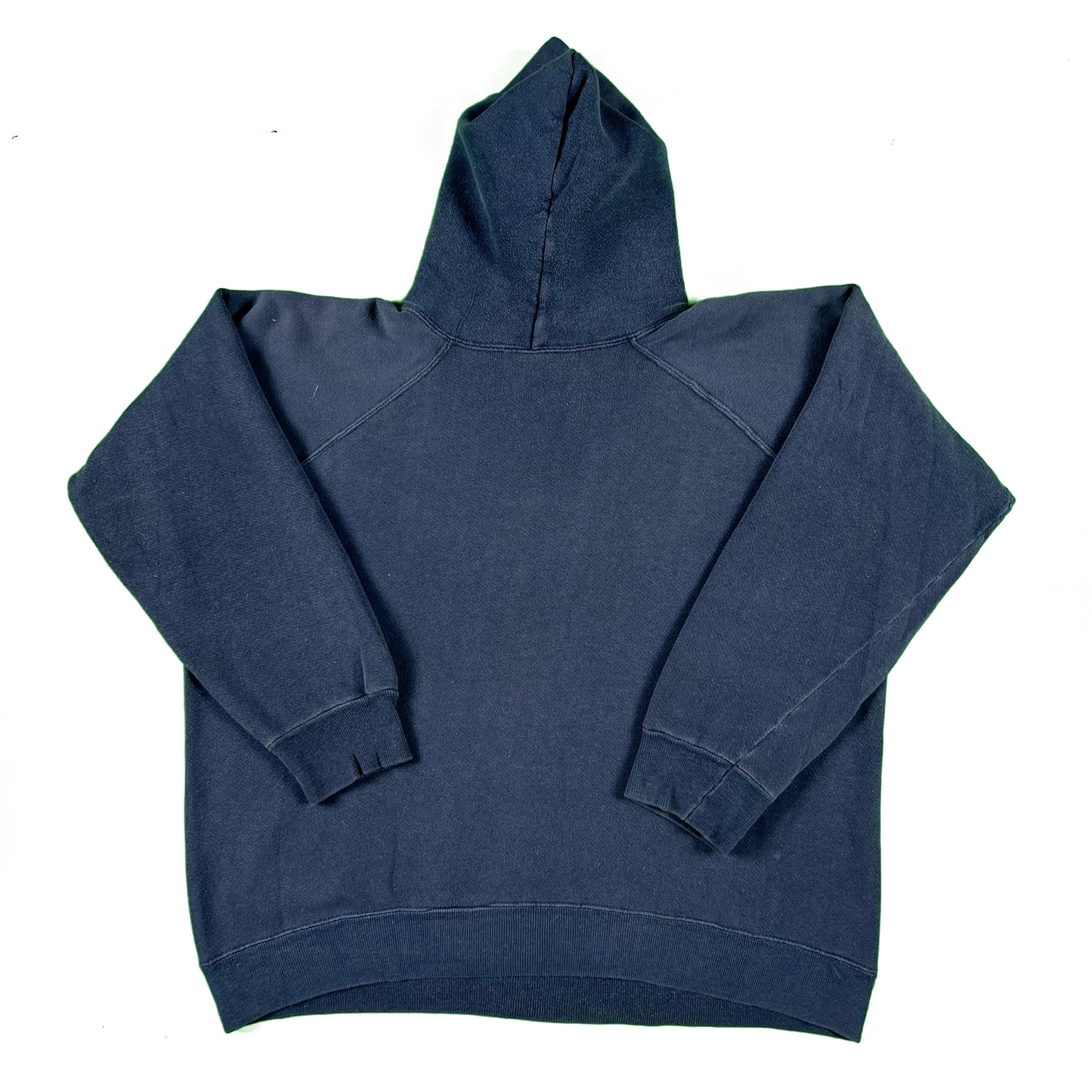 70s Sun Faded Champion Blue Bar Blank Hoodie- L