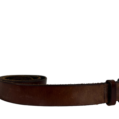 J.Crew Double Prong Brown Leather Belt- 26"-30"