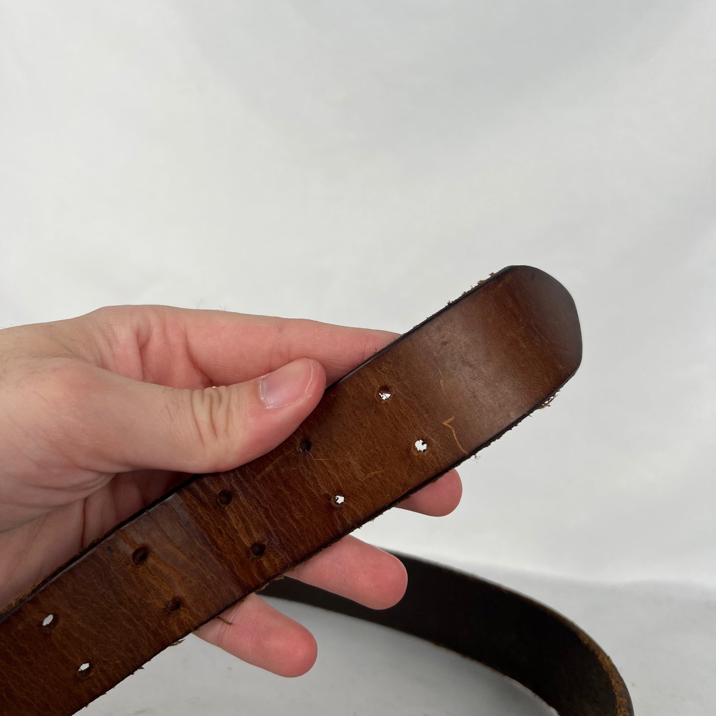 J.Crew Double Prong Brown Leather Belt- 26"-30"