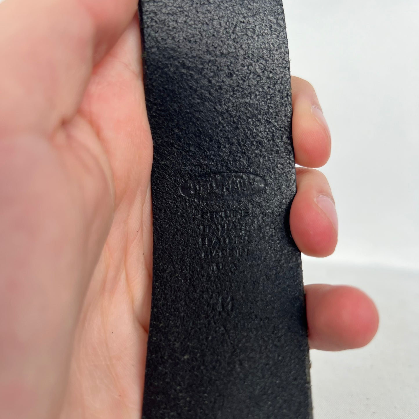 00s Old Navy Rhinestone Buckle Black Leather Belt- 26"-30"