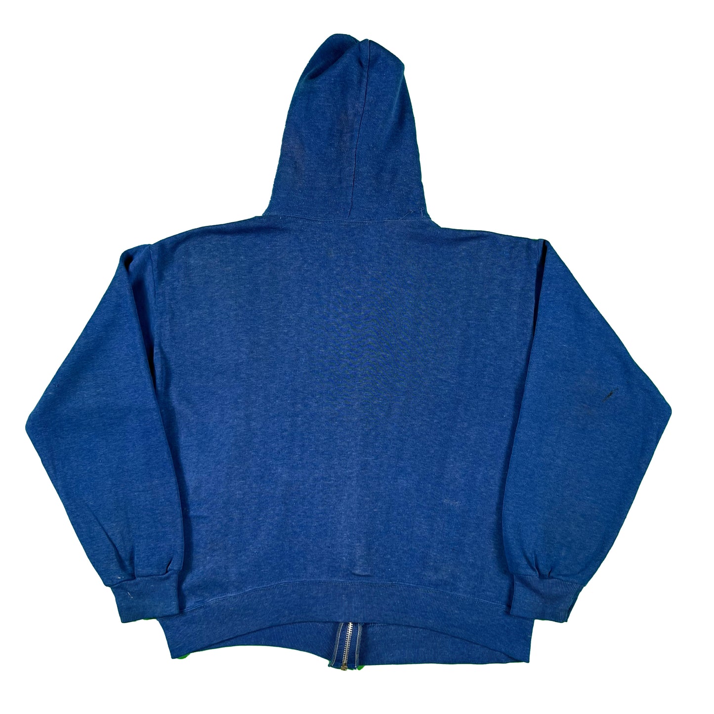 70s Faded Blank Blue Boxy z/u Hoodie- L