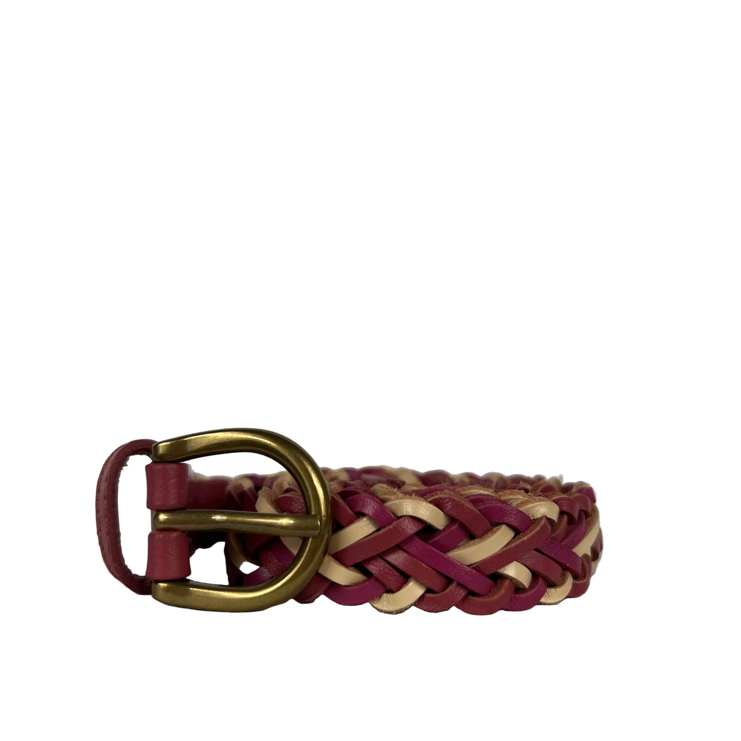 Levi's Pink Braided Leather Belt- 26"-30"