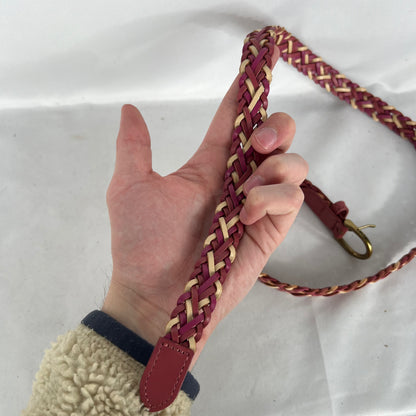 Levi's Pink Braided Leather Belt- 26"-30"