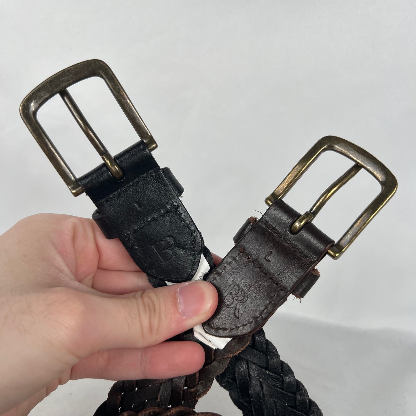 Banana Republic Black & Brown Braided Leather Belts- SELECT BELT