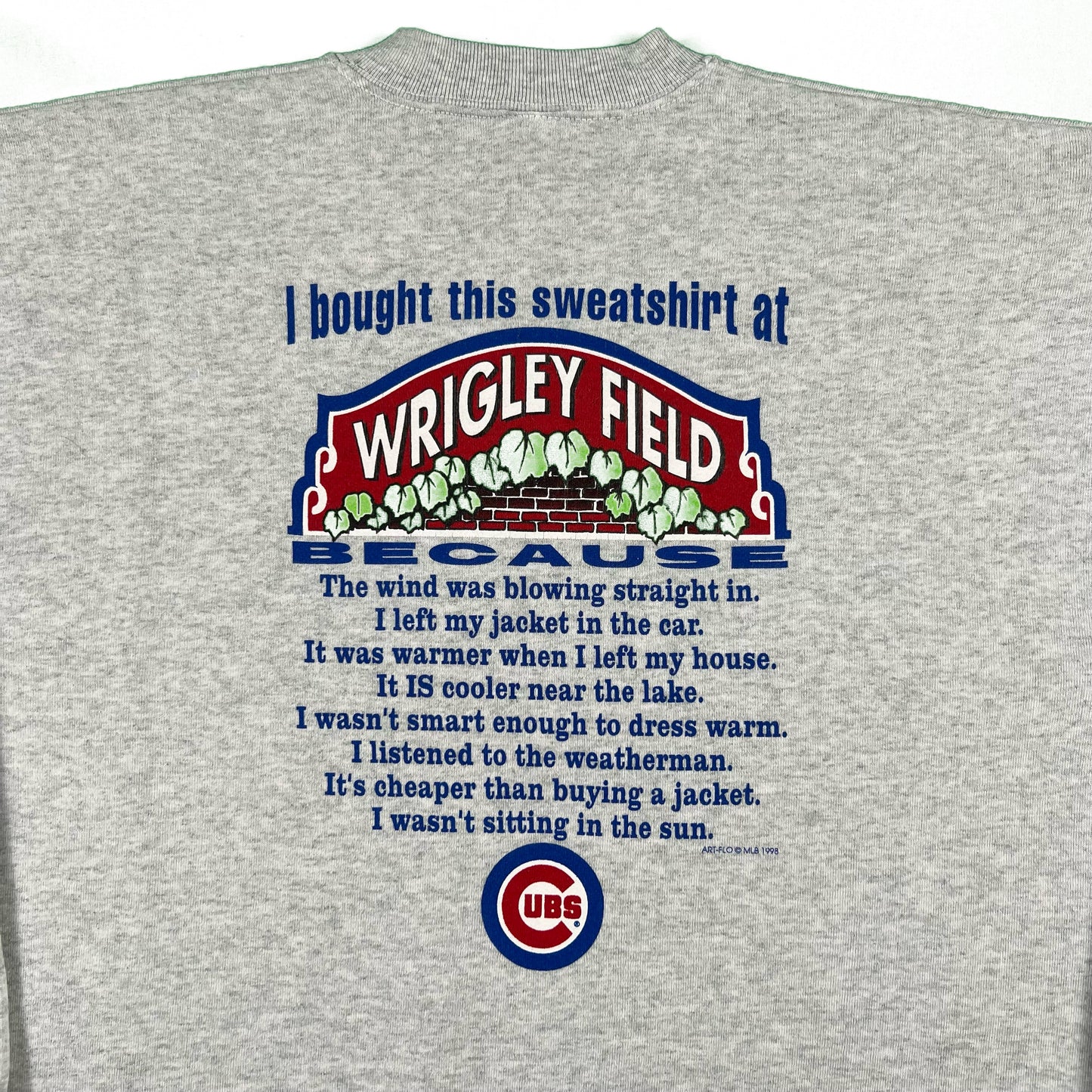 90s Chicago Cubs 'Cold at Wrigley Field' Sweatshirt- XL