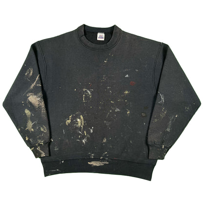 90s Faded Black Painters Sweatshirt- L