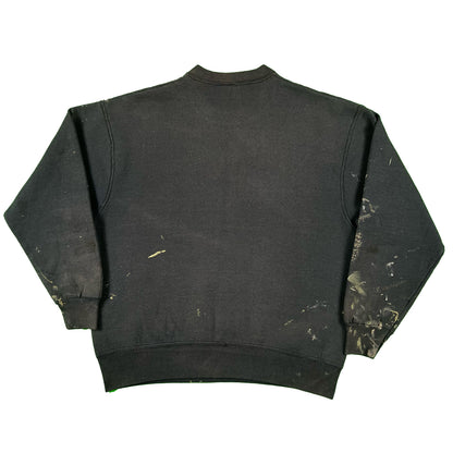 90s Faded Black Painters Sweatshirt- L