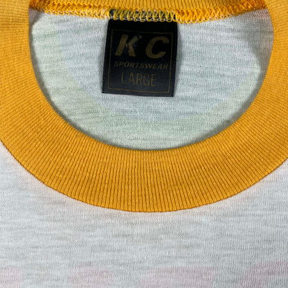 70s World's Greatest Teacher Ringer Tee- L