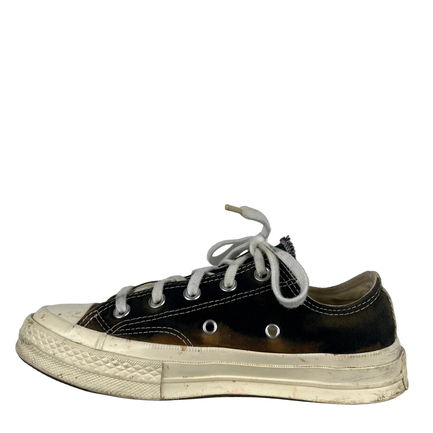 Sun Faded Black Comme Des Garçons Play Converse- M's 4, W's 5.5