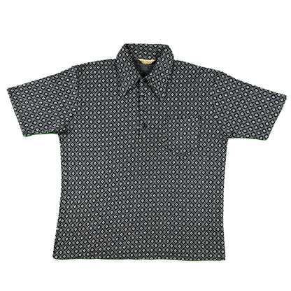 70s Jantzen Patterned Knit Polo- L