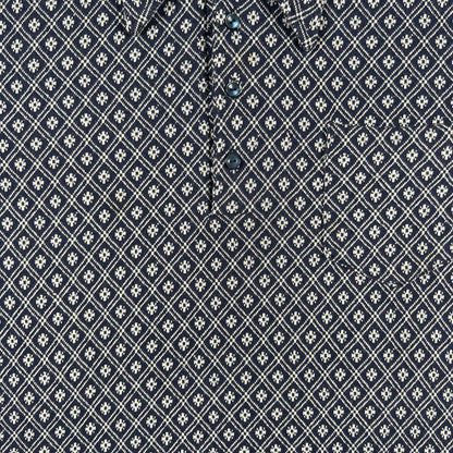 70s Jantzen Patterned Knit Polo- L