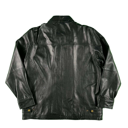00s Soft Black Leather Jacket- M
