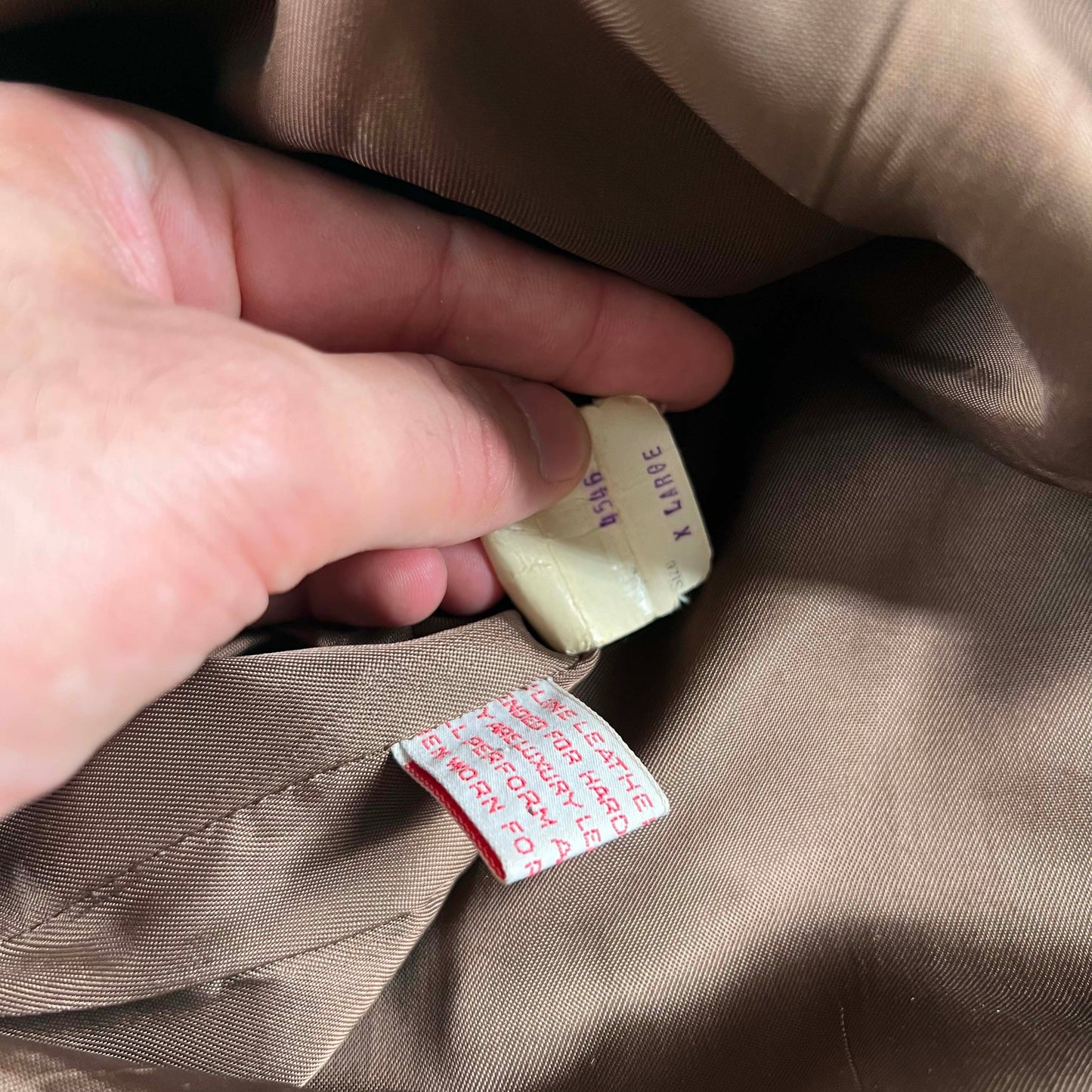 60s/70s Gorgeous Tan Leather Jacket- XL