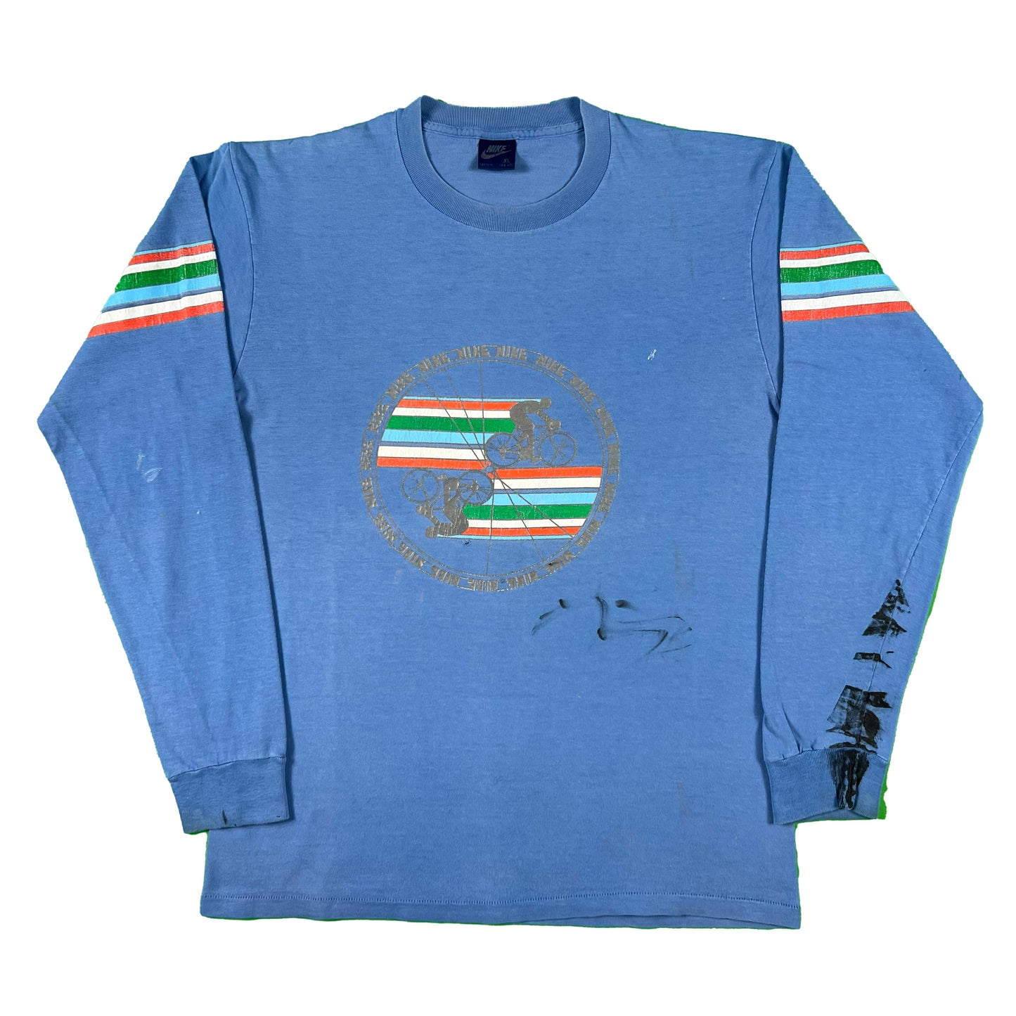 80s Nike Painters Bike Long Sleeve Tee-  XL