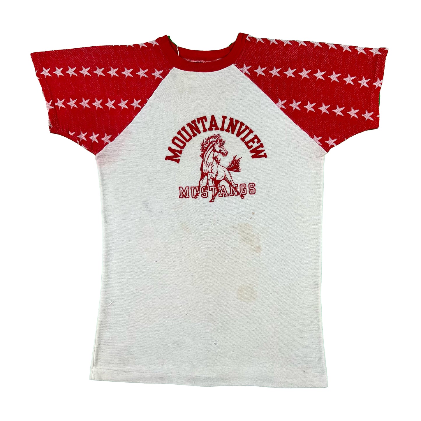 70s Mountainview Mustangs Star Sleeves Tee- M