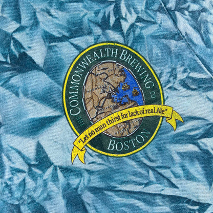 90s Tie Dye "Let no man thirst for lack of real ale" Boston Tee- L
