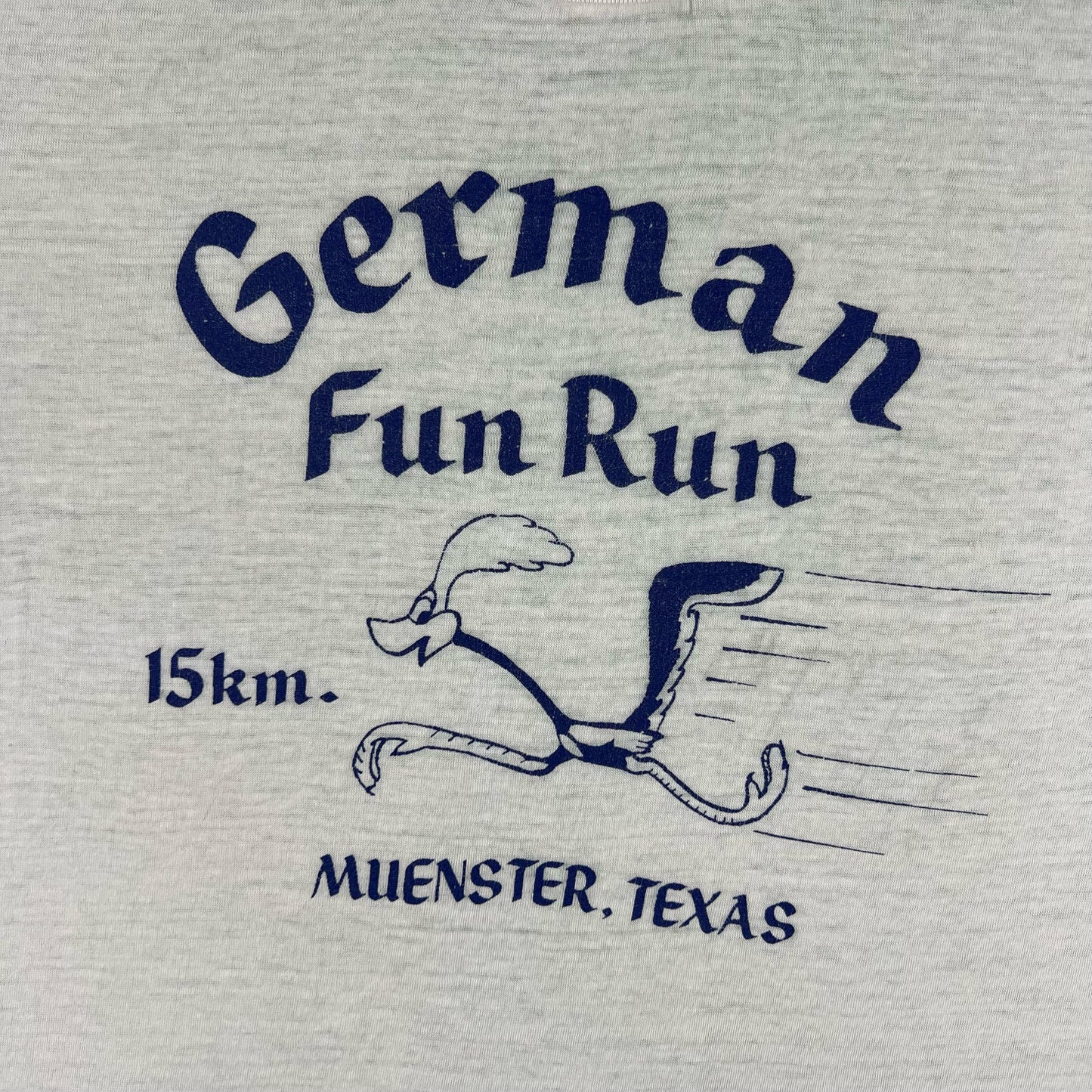 70s Paper Thin Texas German Fun Run Tee- L