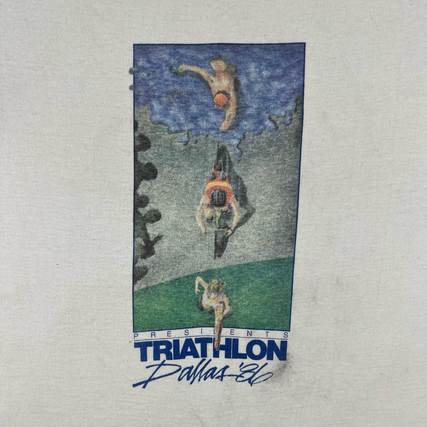 80s Dallas TX Triathalon Tee- M