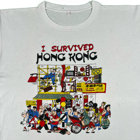 80s 'I Survived Hong Kong' Tee- XL