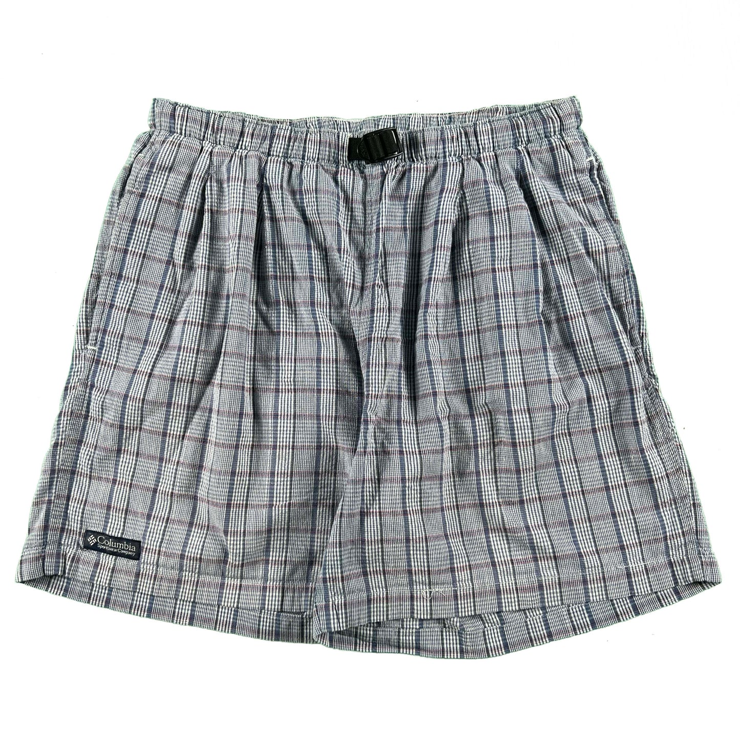 90s Columbia Plaid Cotton Shorts- M